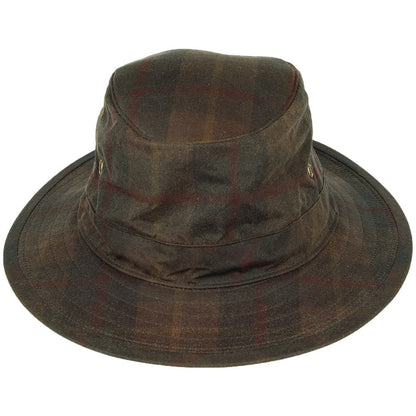 Chapeau Traveller en Coton Ciré à Carreaux marron FAILSWORTH