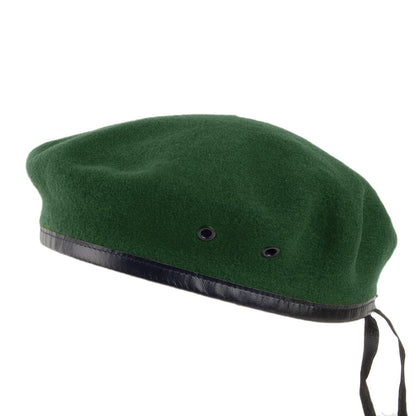 Béret Militaire Français en Laine Mérinos vert HÉRITAGE PAR LAULHÈRE