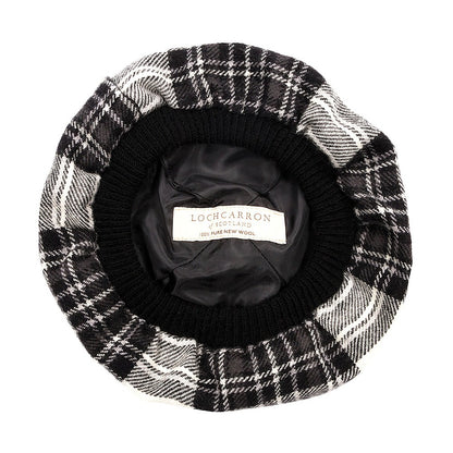 Chapeau Tam O'Shanter en Laine d'Agneau Stewart Dress gris LOCHCARRON OF SCOTLAND