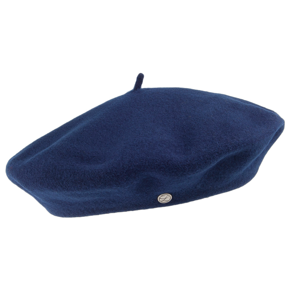 Béret Authentique en Laine Mérinos bleu marine LAULHÈRE