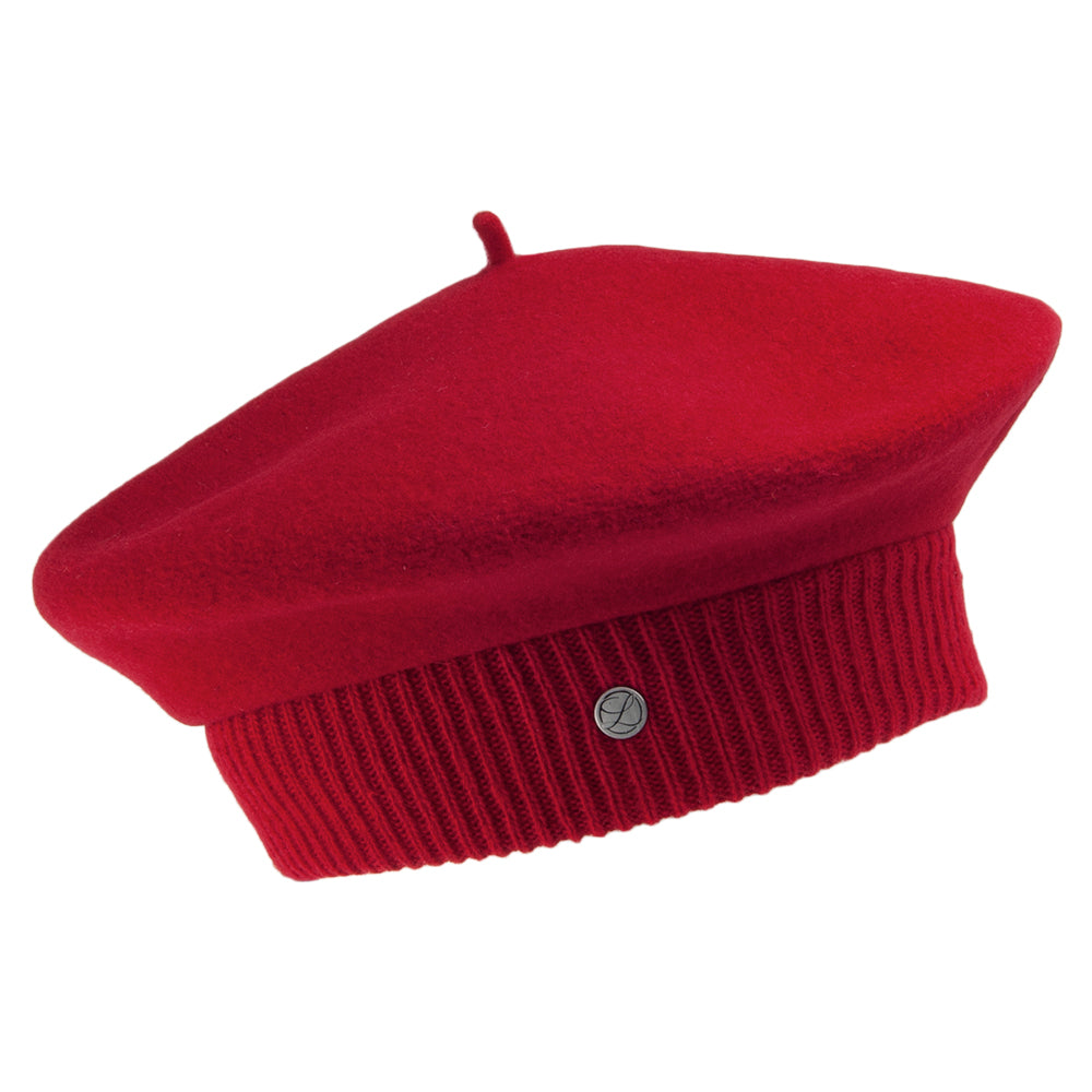Béret en Laine Mérinos Parisienne rouge LAULHÈRE