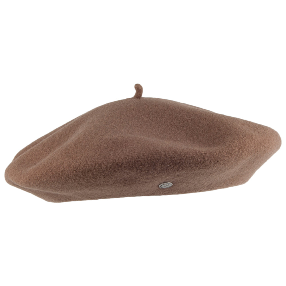 Béret Authentique en Laine Mérinos marron clair LAULHÈRE