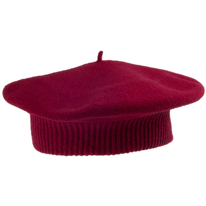 Béret en Laine Mérinos Parisienne bordeaux LAULHÈRE