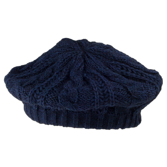 Béret à Torsades bleu marine WHITELEY