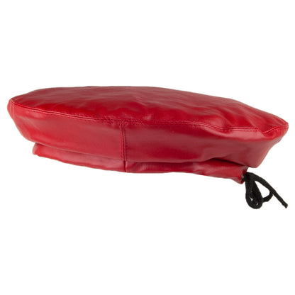 Béret en Simili-Cuir rouge SCALA