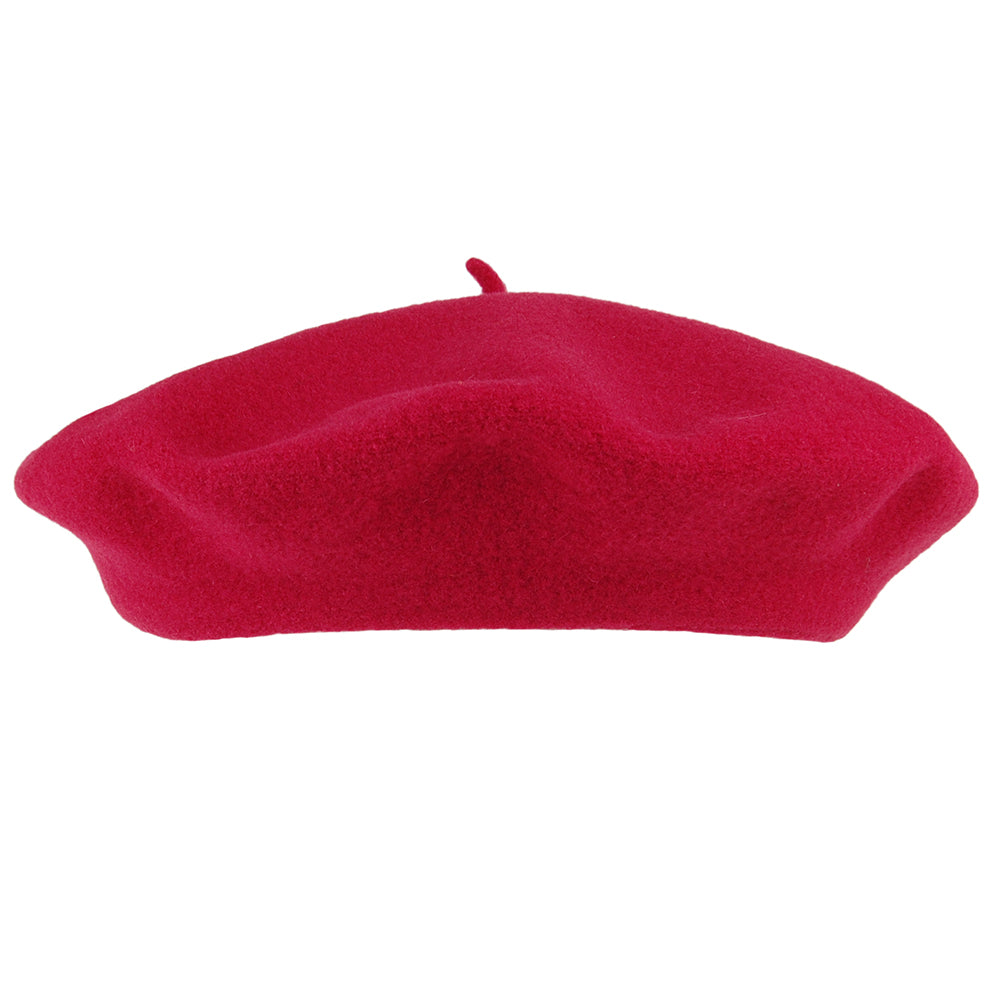 Béret Authentique en Laine Mérinos framboise LAULHÈRE