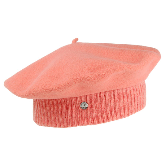 Béret en Laine Mérinos Parisienne corail LAULHÈRE