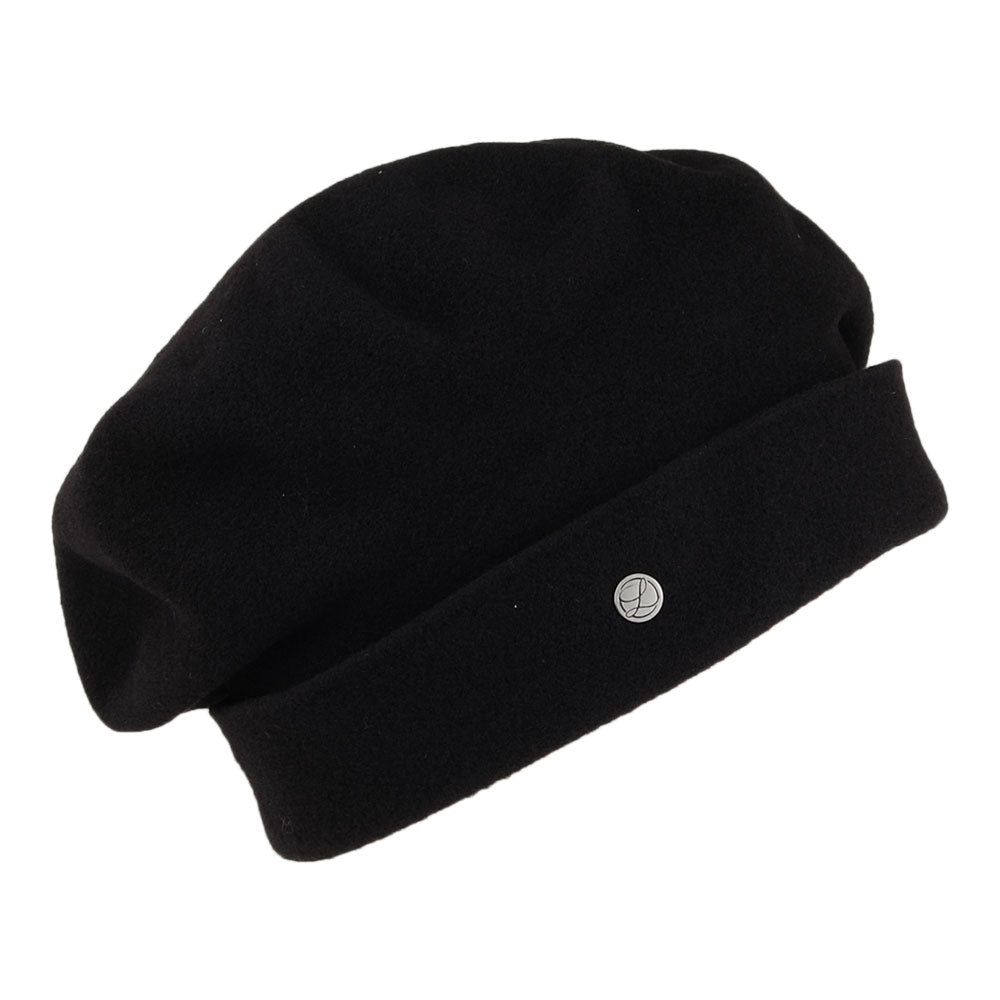 Béret en Laine Mérinos Fleurine noir HÉRITAGE PAR LAULHÈRE