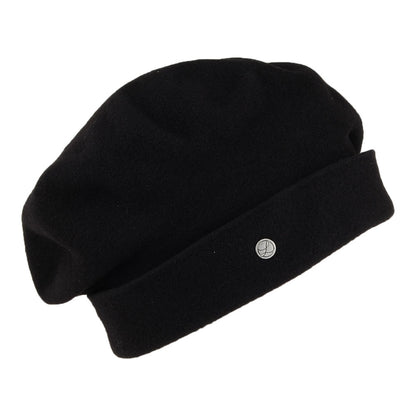 Béret en Laine Mérinos Fleurine noir HÉRITAGE PAR LAULHÈRE