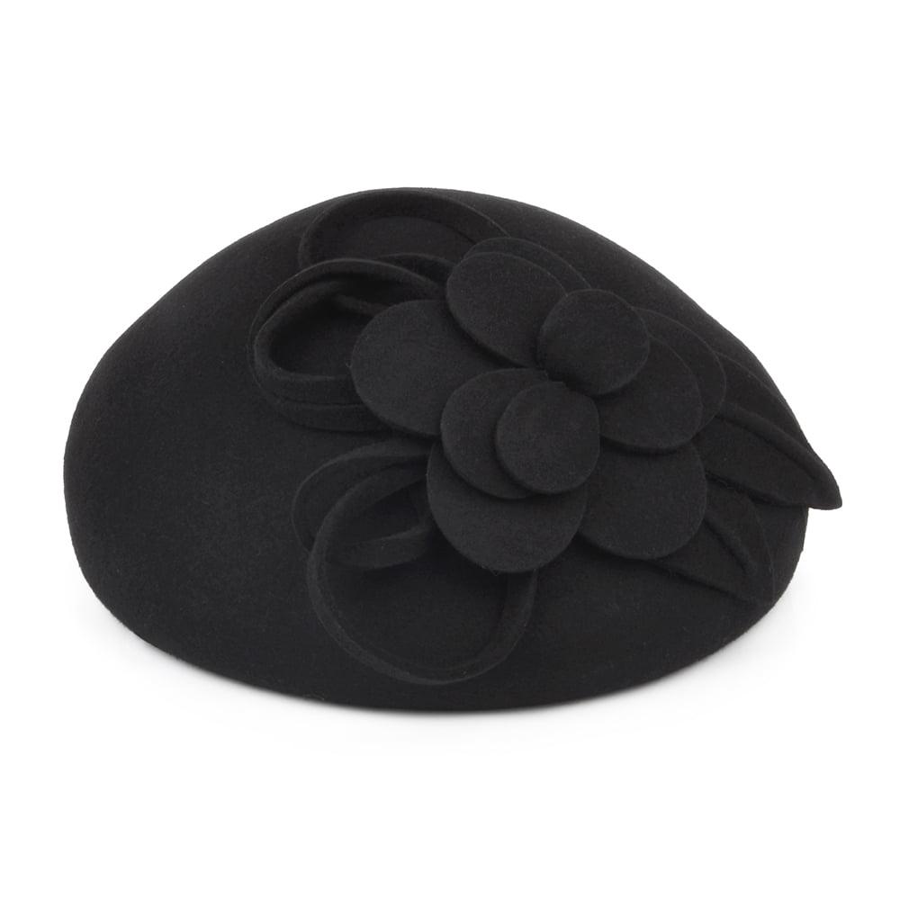 Béret Rigide en Laine Feutrée Marina noir FAILSWORTH