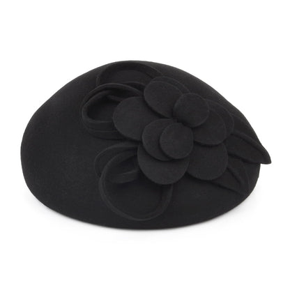 Béret Rigide en Laine Feutrée Marina noir FAILSWORTH