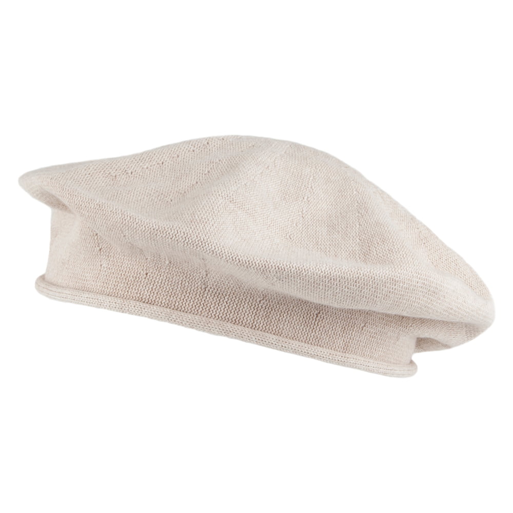 Béret en Coton 26,5cm de Diamètre sable SUR LA TÊTE