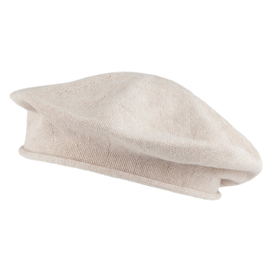 Béret en Coton 26,5cm de Diamètre sable SUR LA TÊTE