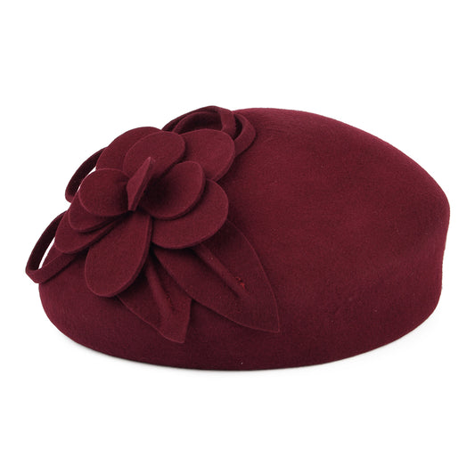 Béret Rigide en Laine Feutrée Marina vin FAILSWORTH
