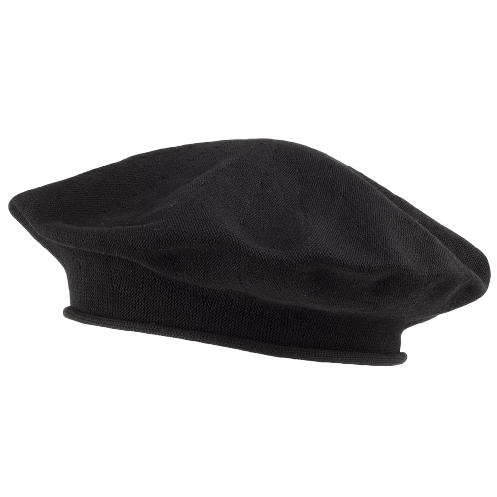 Béret en Coton 29cm de Diamètre noir PARKHURST