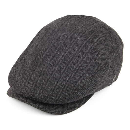 Casquette Plate à Chevrons et Visière Allongée anthracite JAXON & JAMES