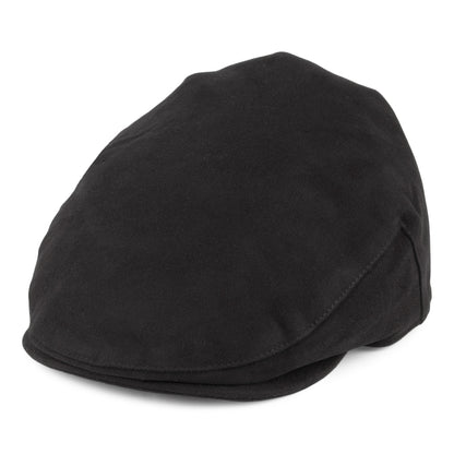 Casquette Plate en Moleskine noir CHRISTYS