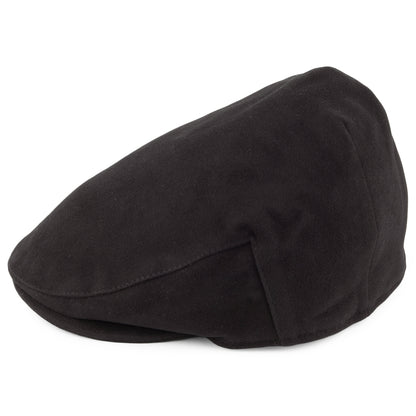 Casquette Plate en Moleskine noir CHRISTYS