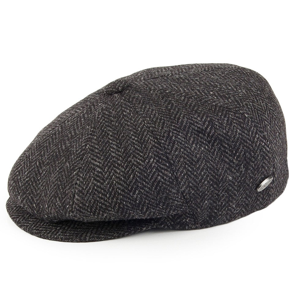 Casquette Gavroche en Laine à Chevrons Galvin noir BAILEY