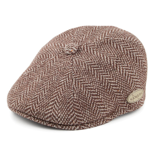 Casquette Plate 507 à Chevrons marron-blanc KANGOL