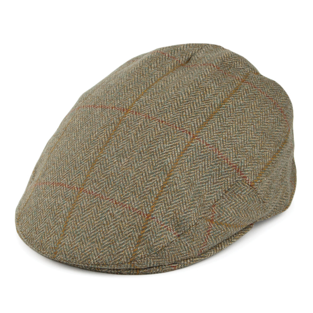 Casquette Plate en Tweed Kinloch Saxony sauge OLNEY