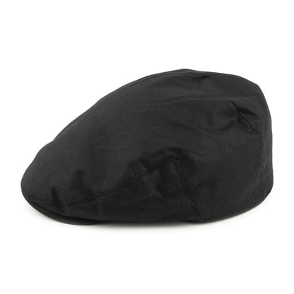 Casquette Plate en Coton Ciré Britannique noir FAILSWORTH