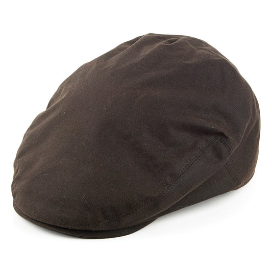 Casquette Plate en Coton Ciré Britannique olive FAILSWORTH