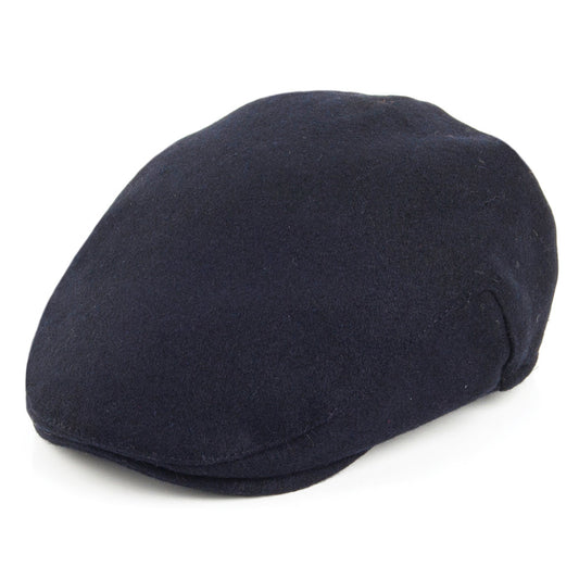 Casquette Plate en Melton bleu marine FAILSWORTH