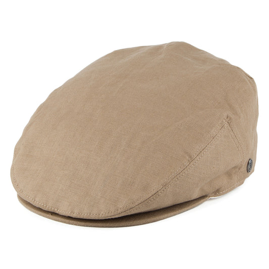 Casquette Plate en Lin camel JAXON & JAMES
