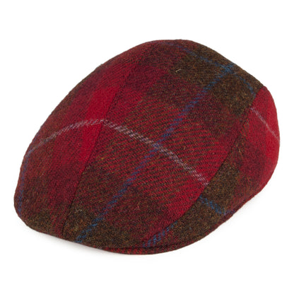Casquette Ascot en HARRIS TWEED bordeaux CRAMBES