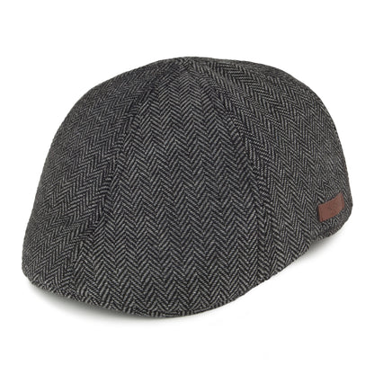 Casquette Plate à étiquette marron à Chevrons Bec-de-Canard Mr. Mitchell noir BARTS