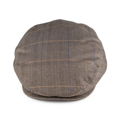 Casquette Plate Burgess marron mélangé JAXON & JAMES