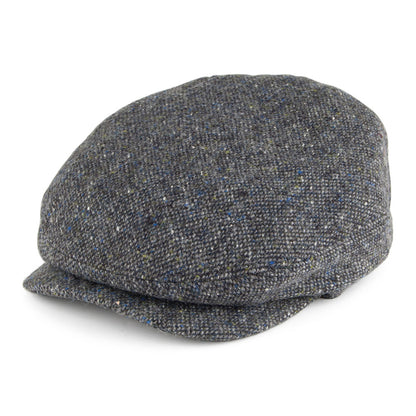 Casquette Plate en Tweed du Donegal Windsor bleu-gris FAILSWORTH