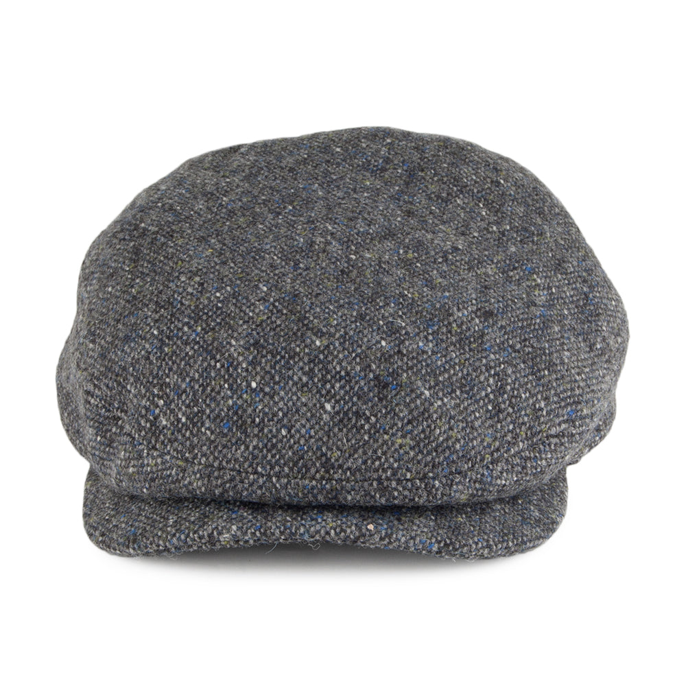 Casquette Plate en Tweed du Donegal Windsor bleu-gris FAILSWORTH