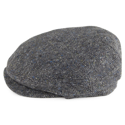 Casquette Plate en Tweed du Donegal Windsor bleu-gris FAILSWORTH