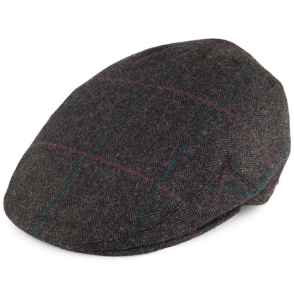 Casquette Plate en Tweed à Chevrons Kinloch marron OLNEY