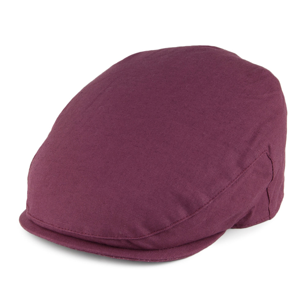 Casquette Plate en Lin Cheshire bordeaux DENTON