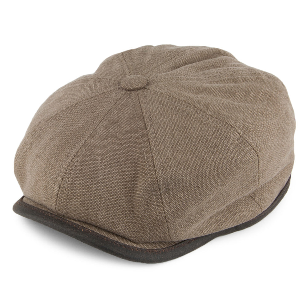 Casquette Gavroche Hiver en Toile de Coton Seward olive STETSON