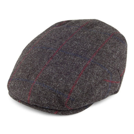 Casquette Plate en Tweed Balmoral Country anthracite CHRISTYS