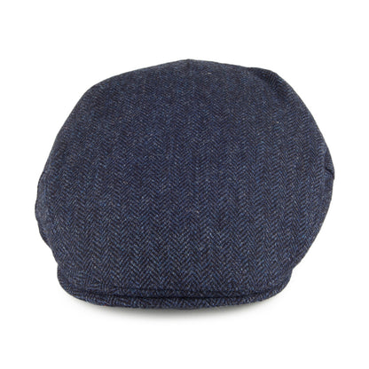 Casquette Plate en Tweed à Chevrons Balmoral Country bleu marine CHRISTYS