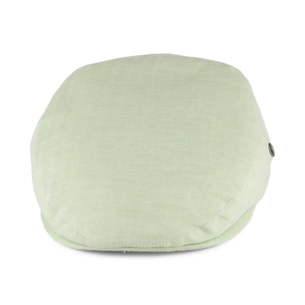Casquette Plate en Lin et Coton à Chevrons menthe CITY SPORT