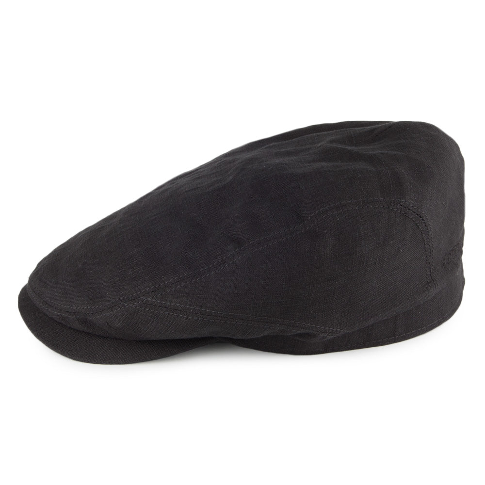Casquette Plate en Lin Driver noir STETSON