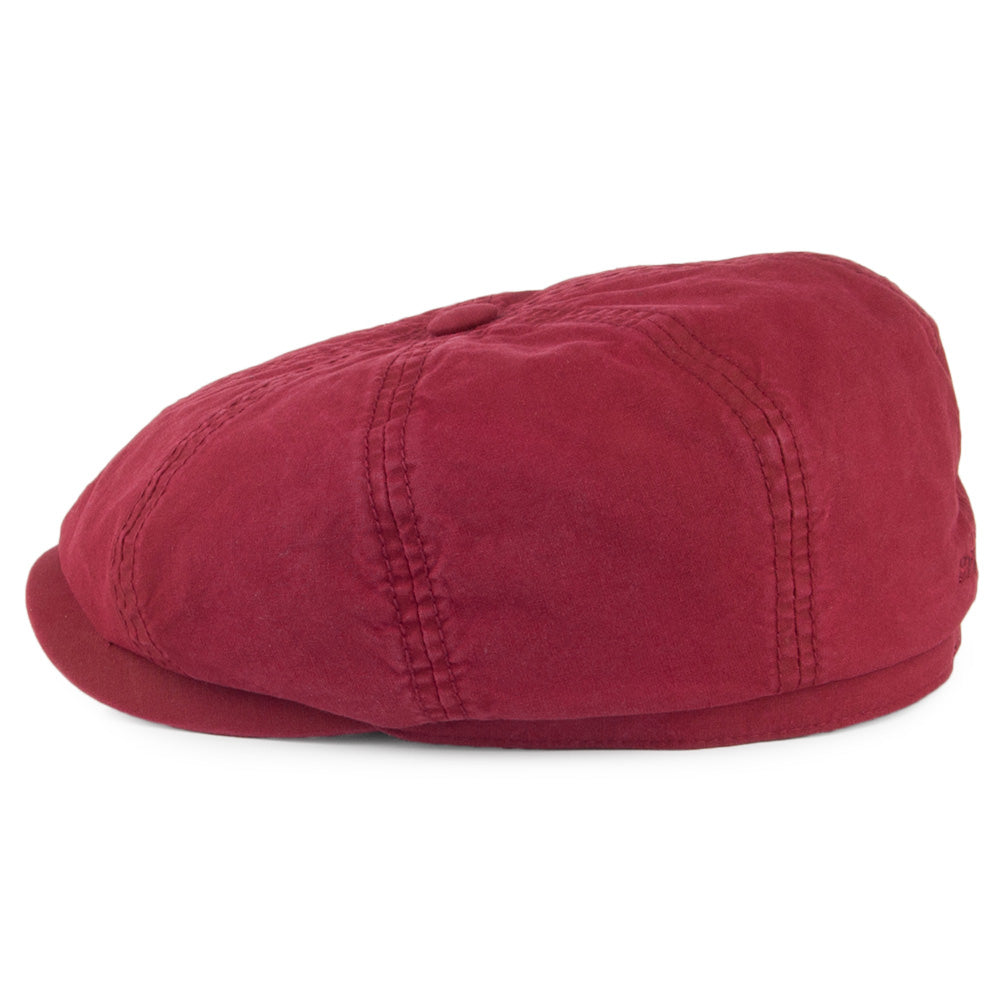 Casquette Gavroche en Coton Bio Délavé Hatteras bordeaux STETSON