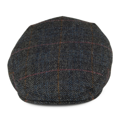 Casquette Plate en Laine à Carreaux et Chevrons gris CITY SPORT