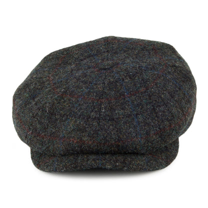 Casquette Gavroche en HARRIS TWEED anthracite CITY SPORT