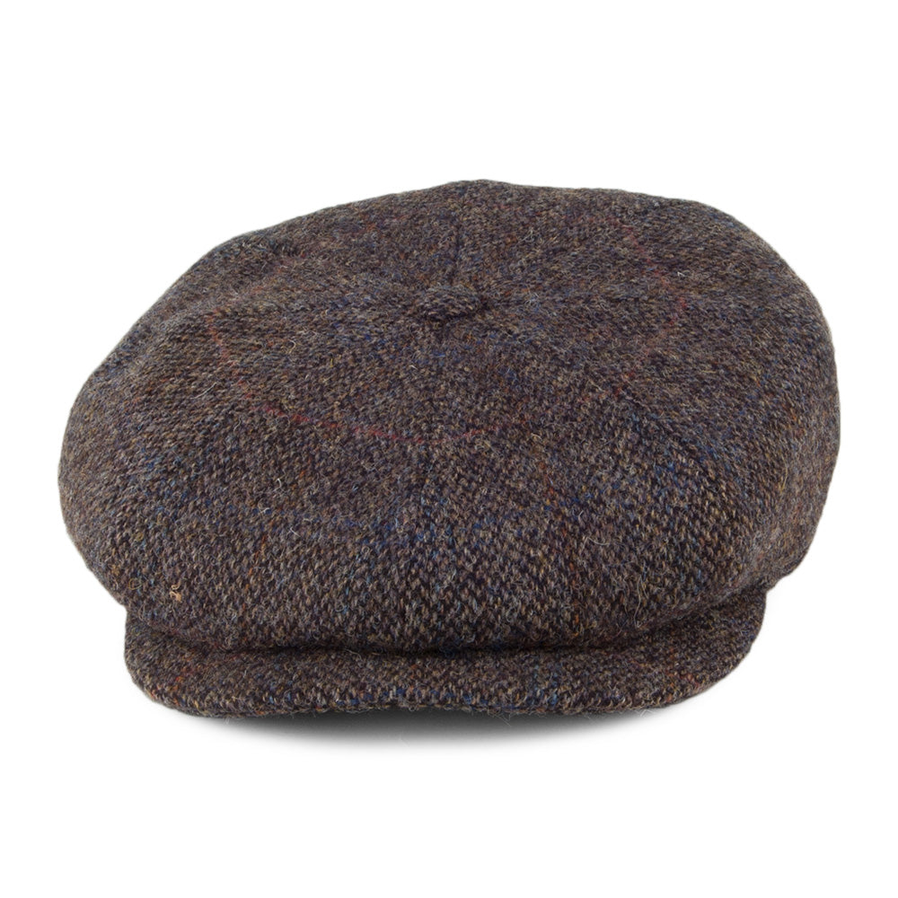 Casquette Gavroche en HARRIS TWEED Birdseye gris-marron CITY SPORT