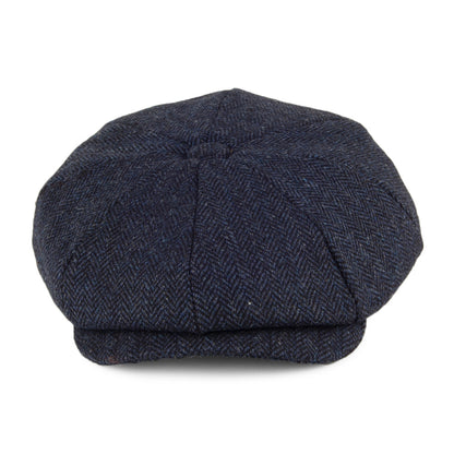 Casquette Gavroche en Tweed à Chevrons Country bleu marine CHRISTYS