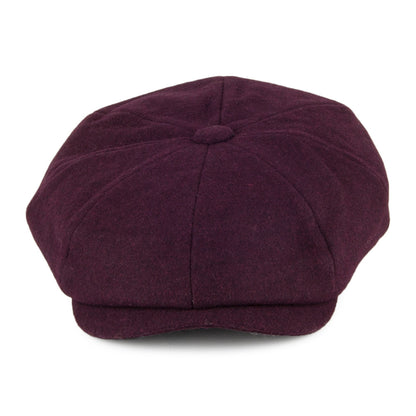Casquette Gavroche en Laine Melton bordeaux CHRISTYS