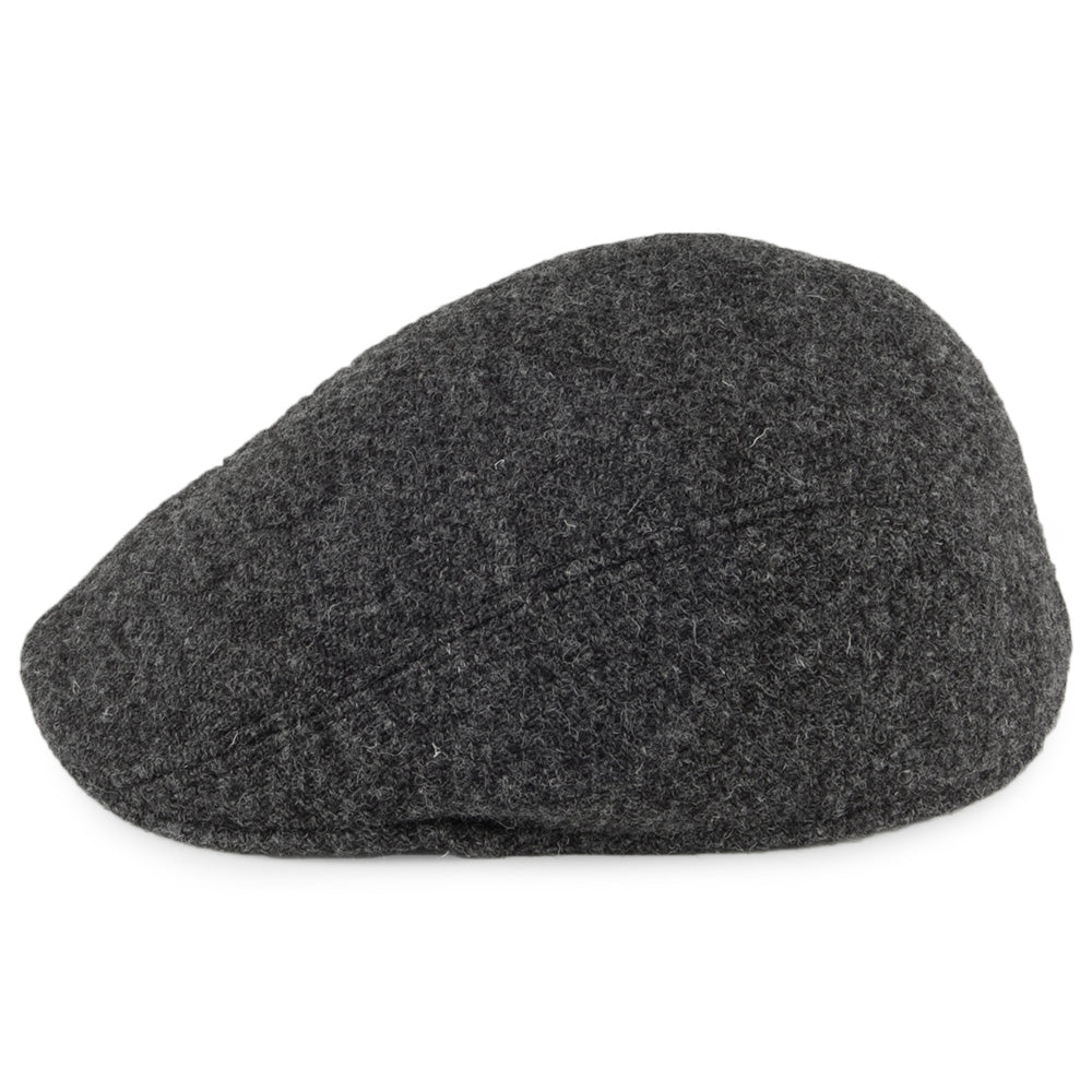 Casquette Plate Ascot en HARRIS TWEED anthracite CRAMBES