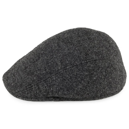Casquette Plate Ascot en HARRIS TWEED anthracite CRAMBES